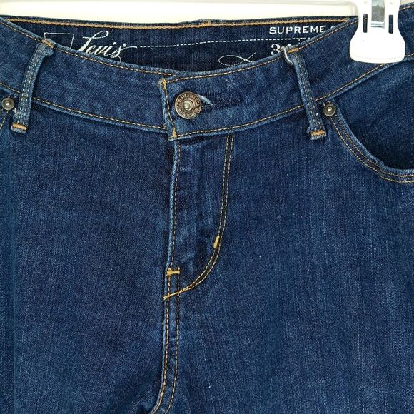 LEVI’S Women’s Dark Wash Supreme Curve Skinny Jeans Size 34 Flattering Stretch - Picture 4 of 12